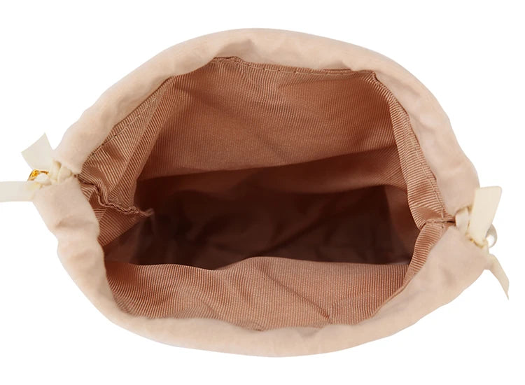 String Closure Crossbody Shoulder Bag