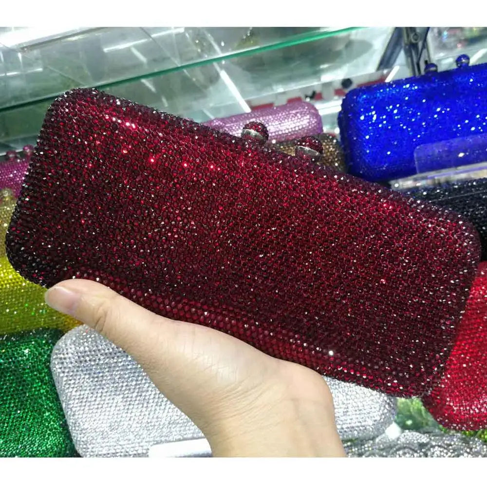 Diamond Embellished Evening Clutch Bag