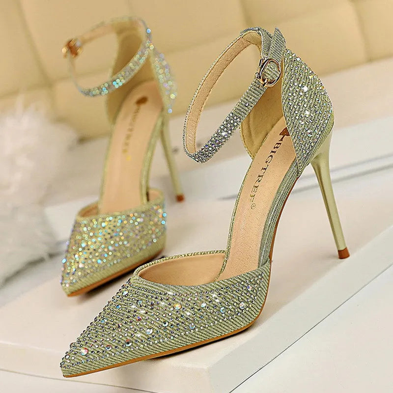 Rhinestone Crystal Wedding Heels