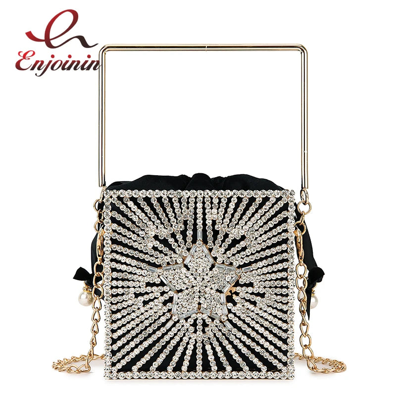 String Closure Crossbody Shoulder Bag