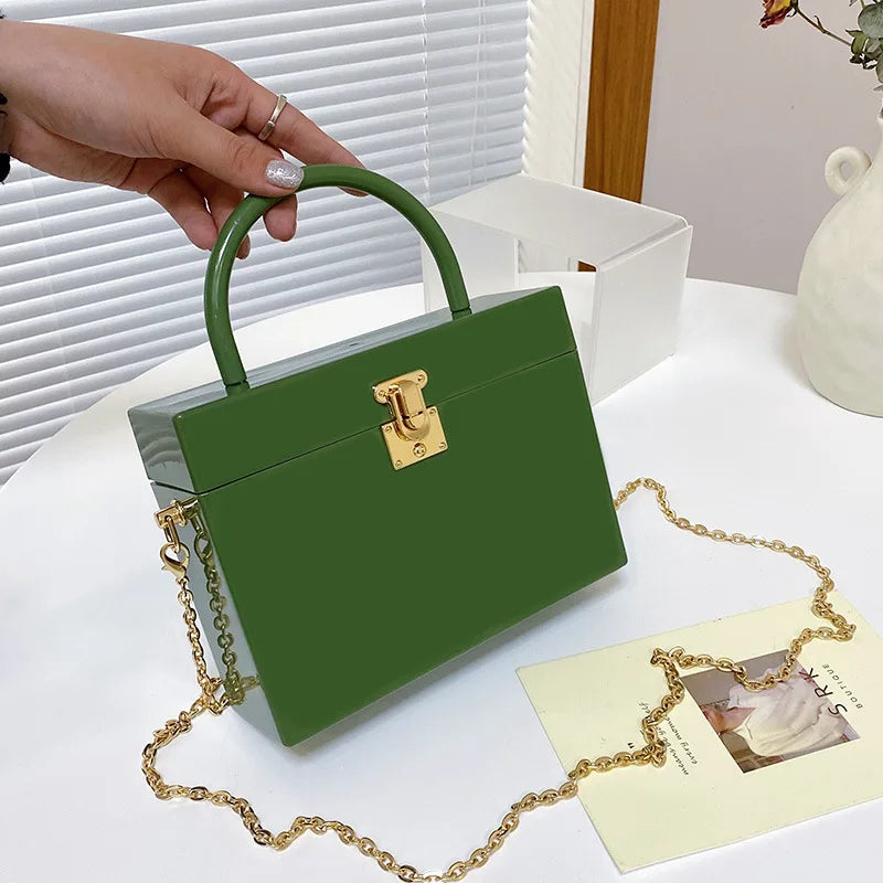 Structured Square Shoulder Handbag