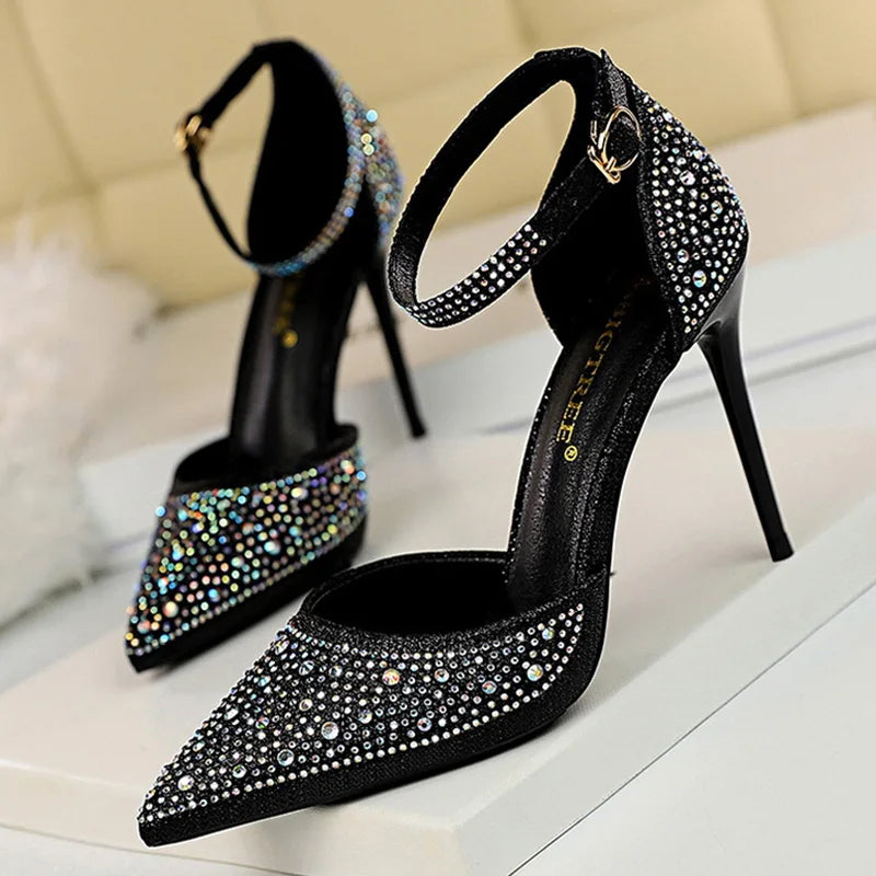 Rhinestone Crystal Wedding Heels