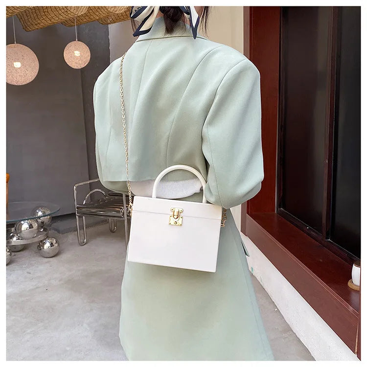 Structured Square Shoulder Handbag