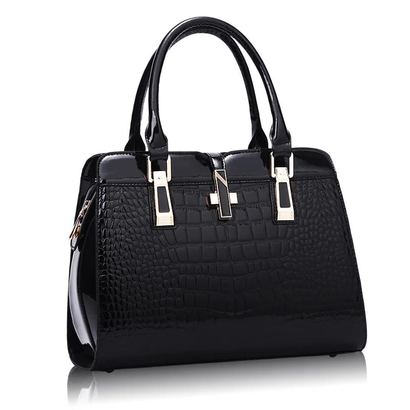 Patent Leather Sequin Tote