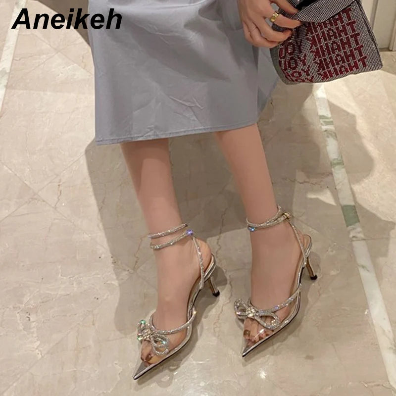 Crystal Butterfly Knot Heels