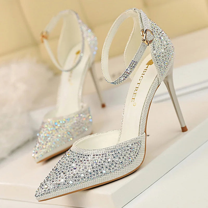Rhinestone Crystal Wedding Heels