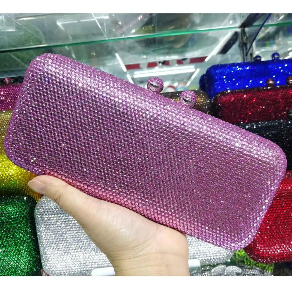 Diamond Embellished Evening Clutch Bag