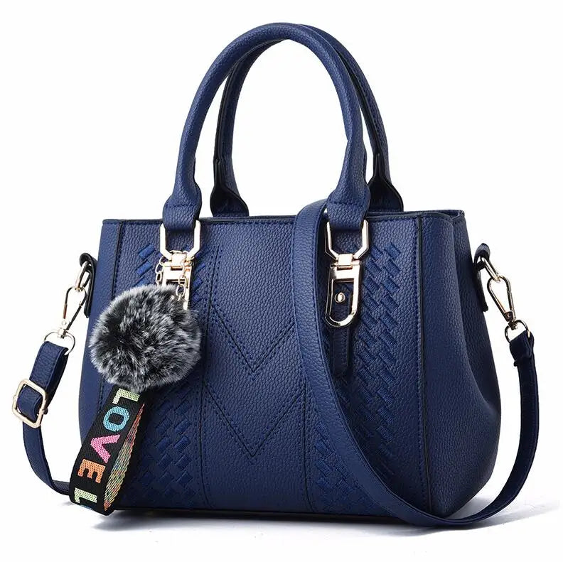 Multi-Pocket PU Satchel Bag