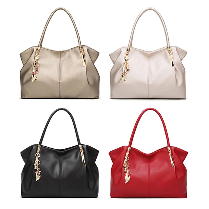 Multi-Compartment Designer Tote Handbag