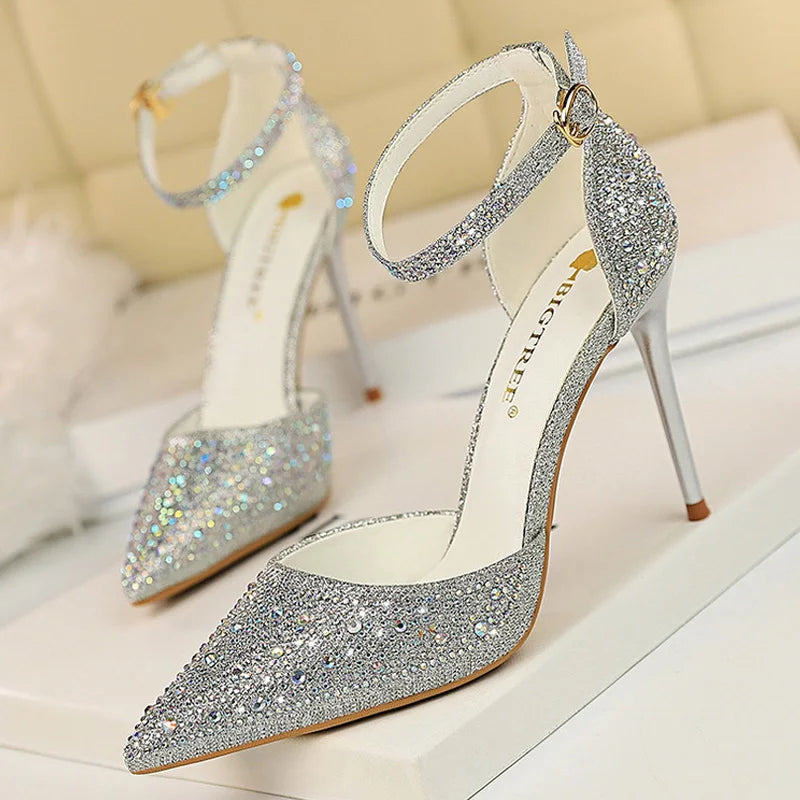 Rhinestone Crystal Wedding Heels