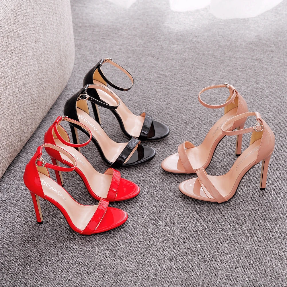 Crystal Open Toe Heel Sandals
