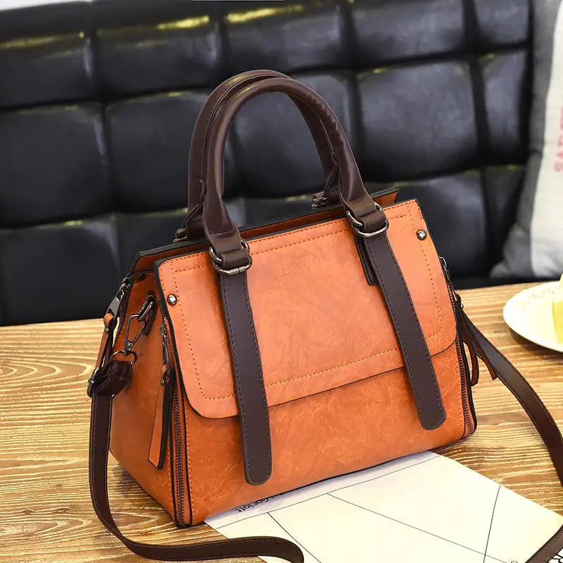 Structured PU Satchel Handbag