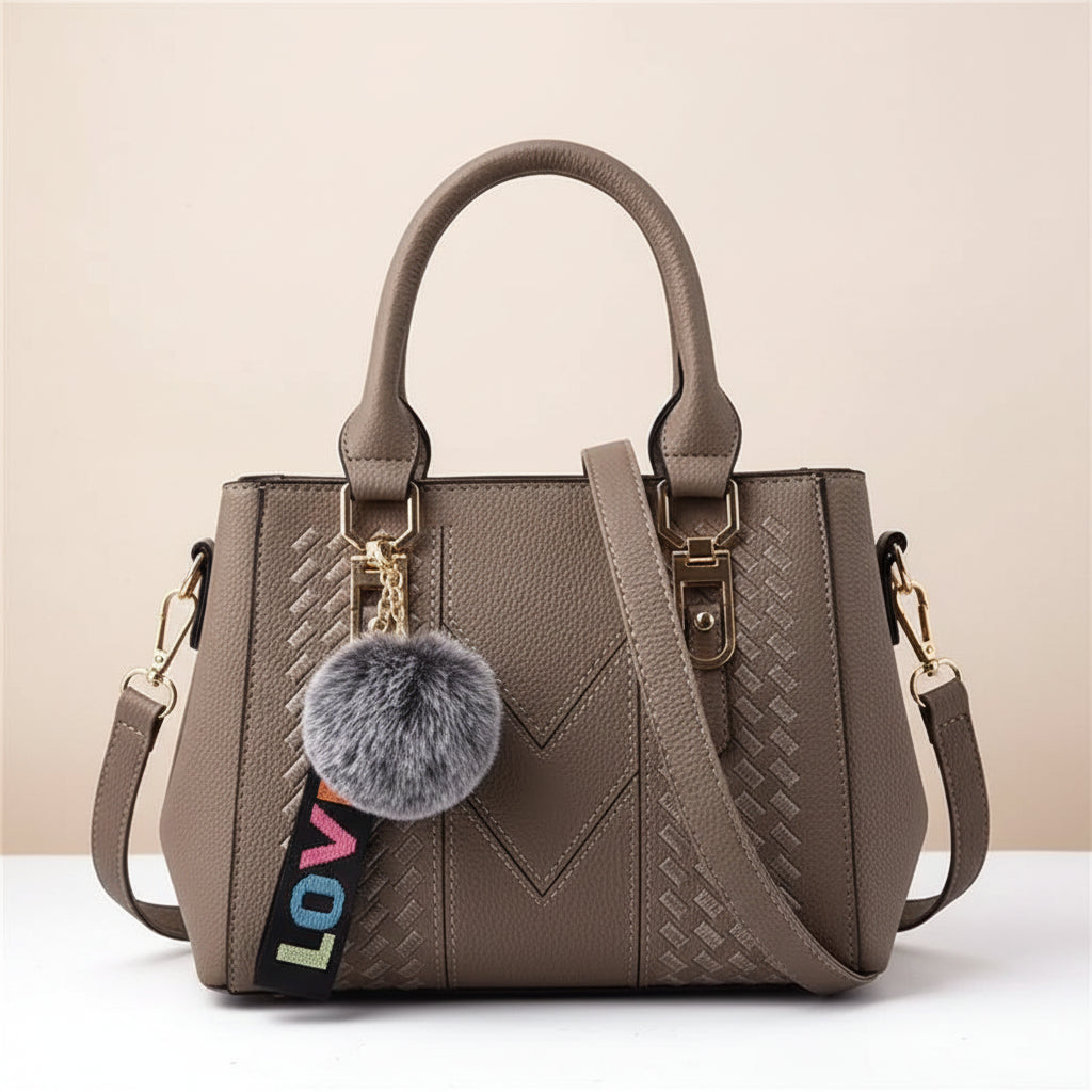 Multi-Pocket PU Satchel Bag