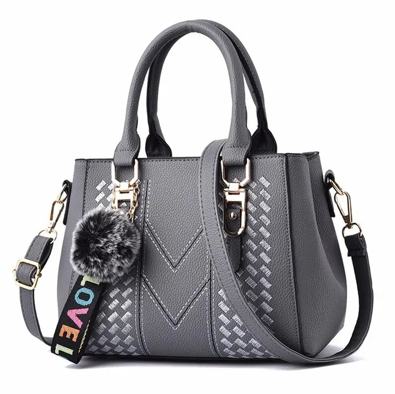 Multi-Pocket PU Satchel Bag
