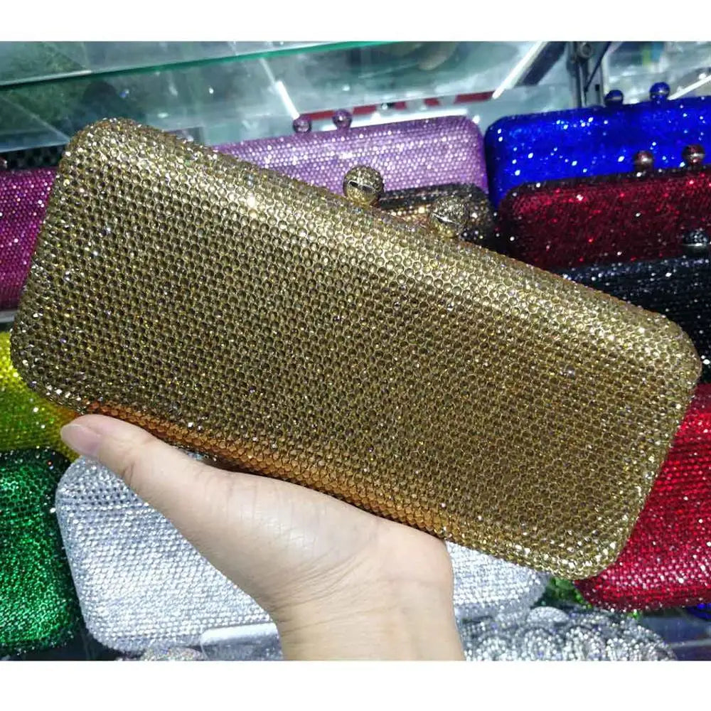 Diamond Embellished Evening Clutch Bag