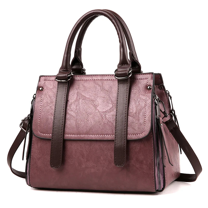 Structured PU Satchel Handbag