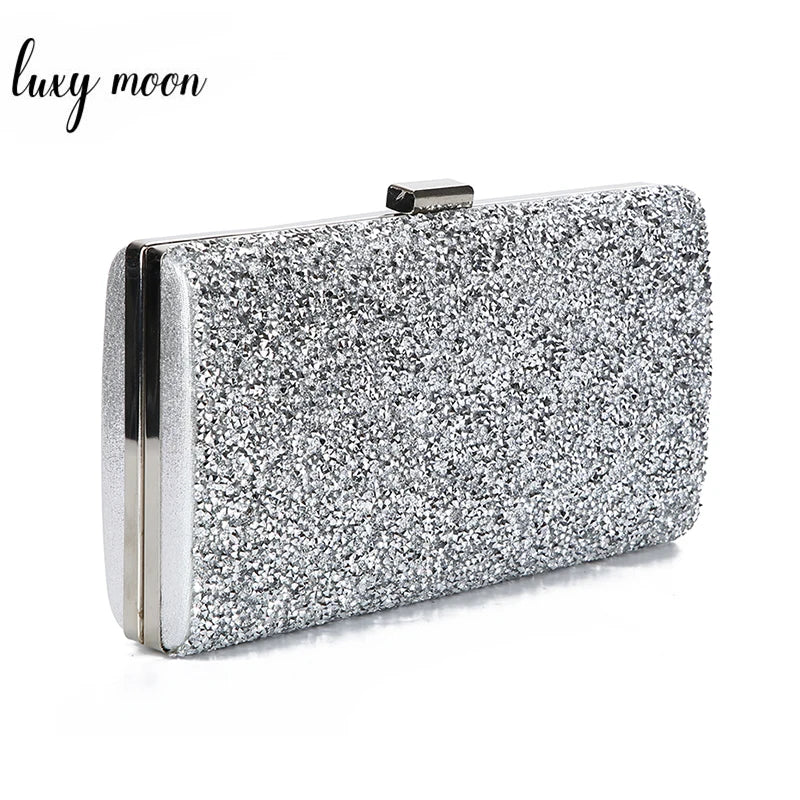 Helena Luxy Moon Diamond Clutch - Sequin Wedding Evening Bag