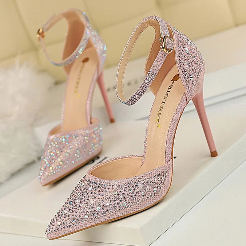 Rhinestone Crystal Wedding Heels
