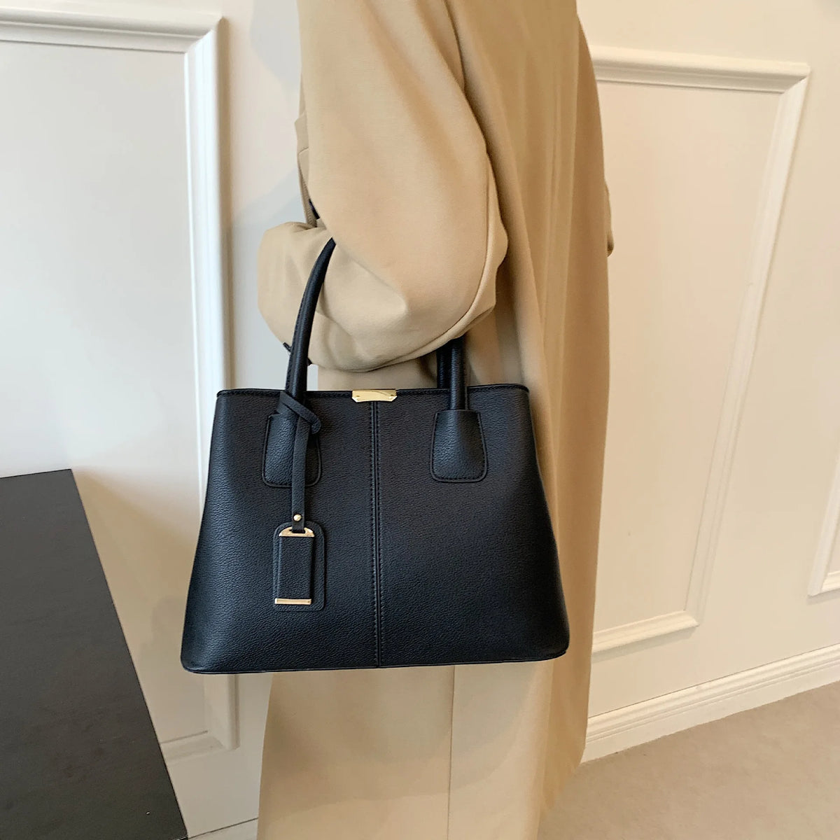 Spacious Multi-Pocket Satchel Handbag
