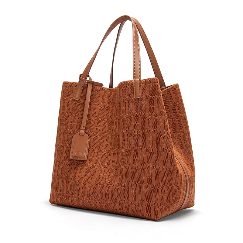 Cotton Bucket Shoulder Handbag