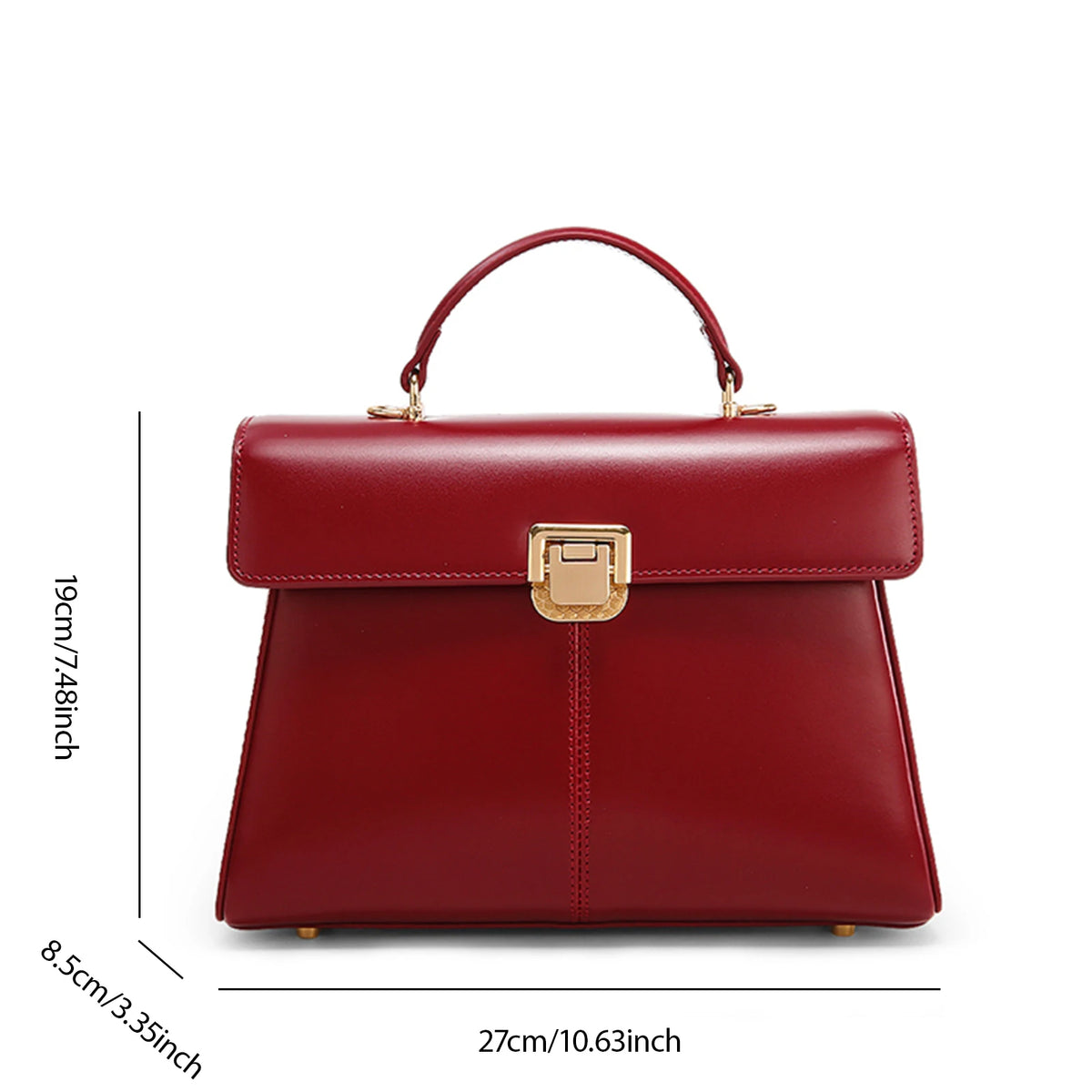 Split Leather Organizer Messenger Bag
