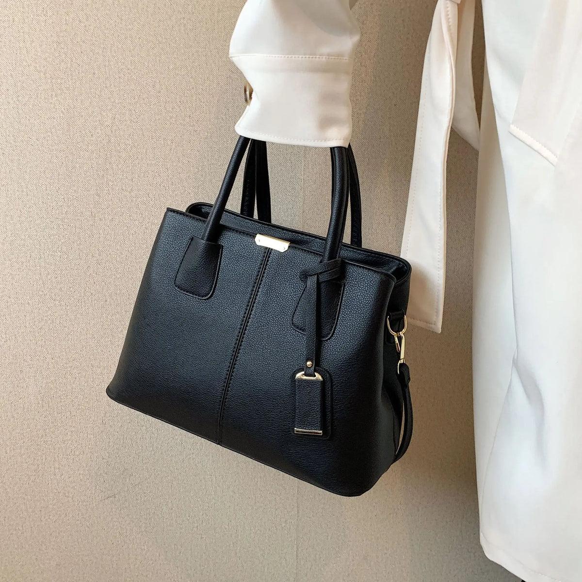 Spacious Multi-Pocket Satchel Handbag