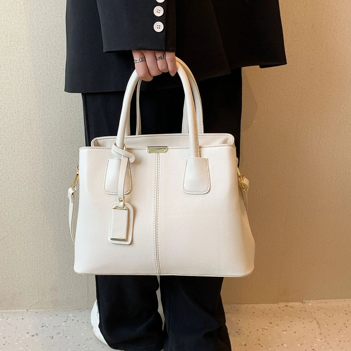 Spacious Multi-Pocket Satchel Handbag