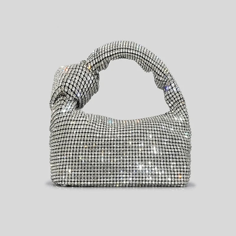 Metallic Diamond Flap Handbag