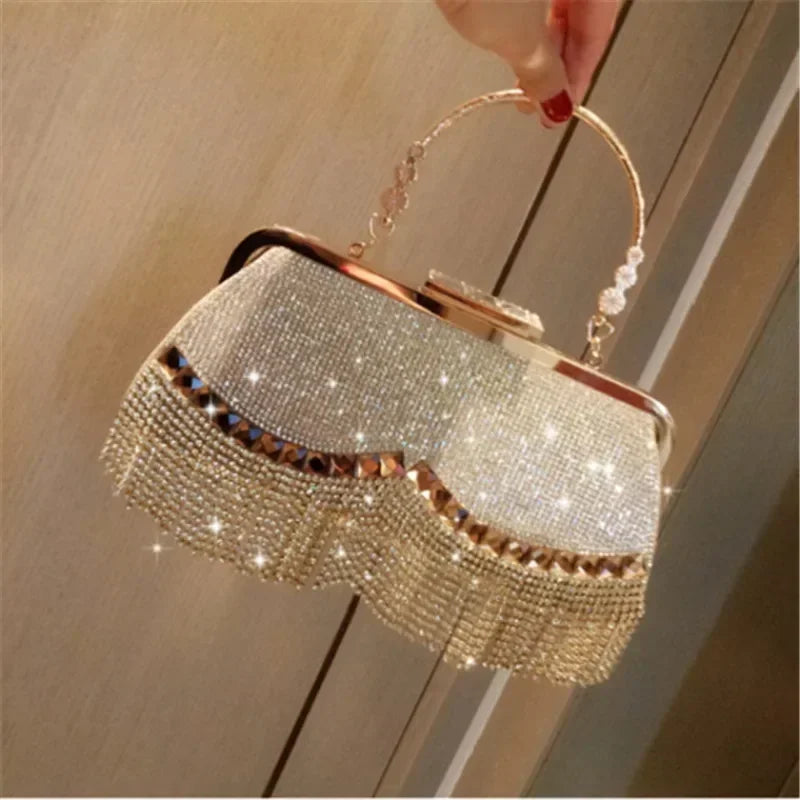 Diamond Vintage Minaudiere Clutch Bag