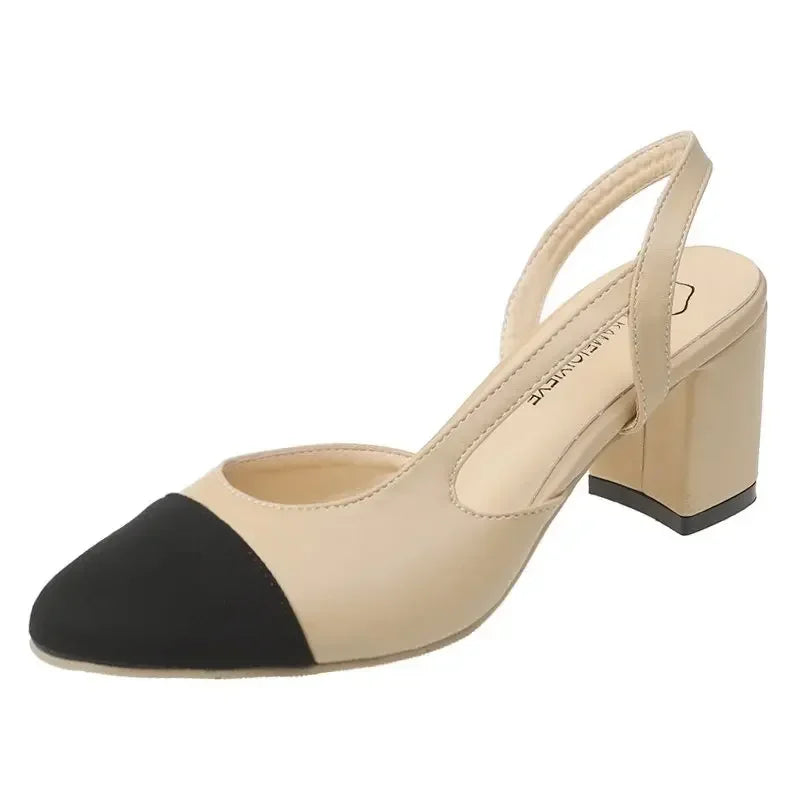 Square Mid Heel Summer Sandals