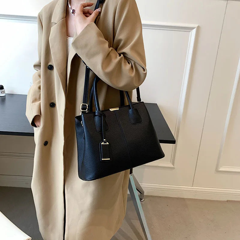 Spacious Multi-Pocket Satchel Handbag