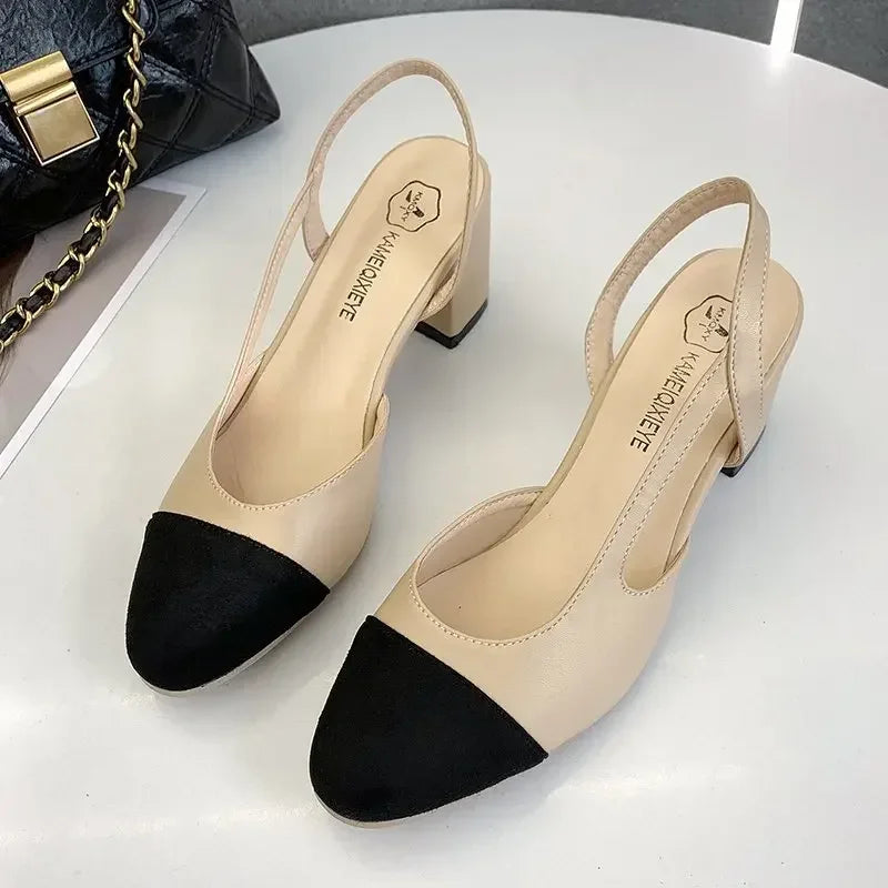 Square Mid Heel Summer Sandals