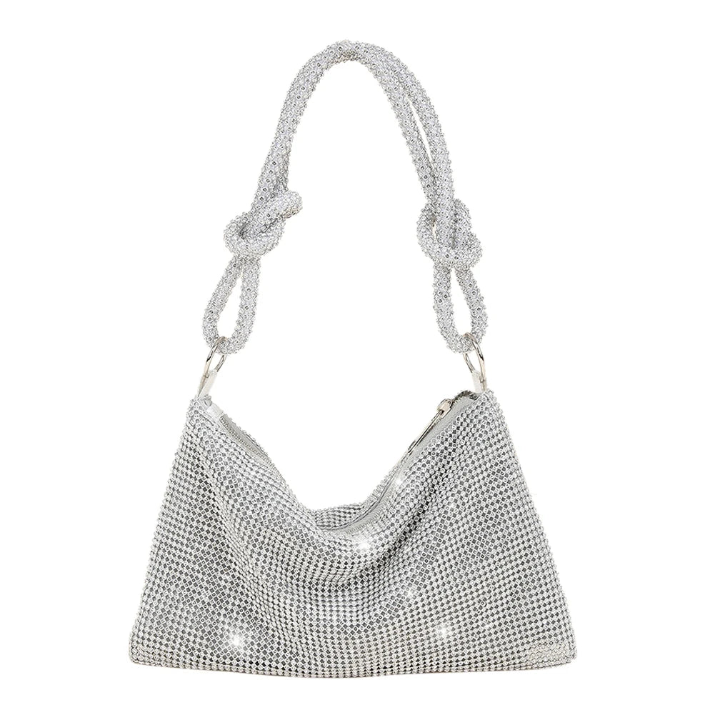 Metallic Saddle Shoulder Handbag