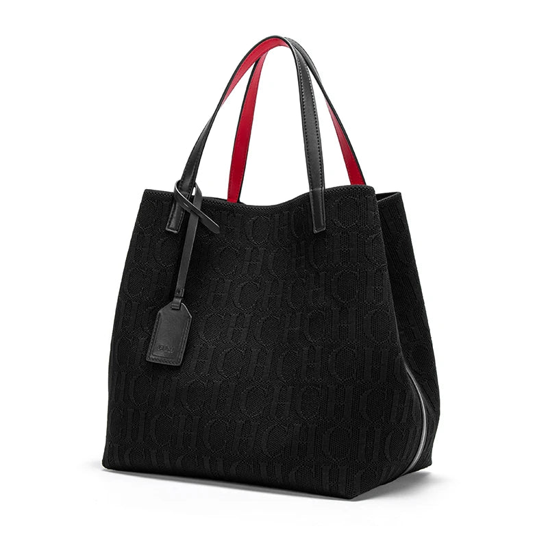 Cotton Bucket Shoulder Handbag