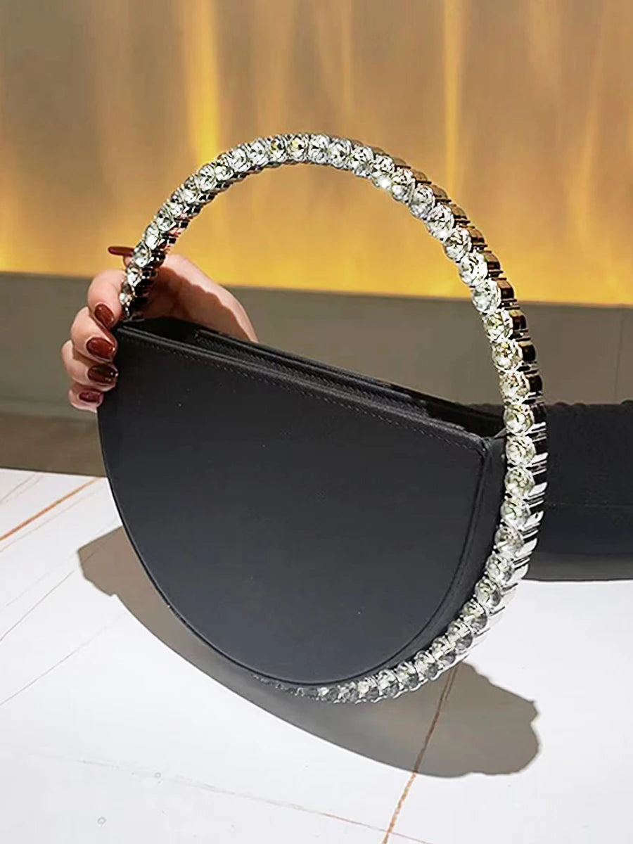 Circular Patent Leather Handbag