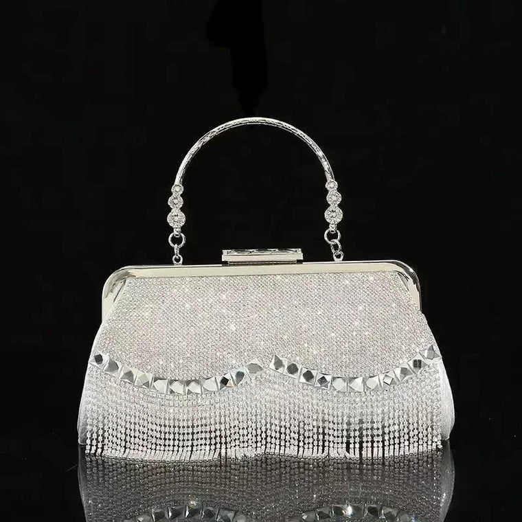 Carmen Vintage Minaudiere Clutch - Diamond Polyester Evening Bag