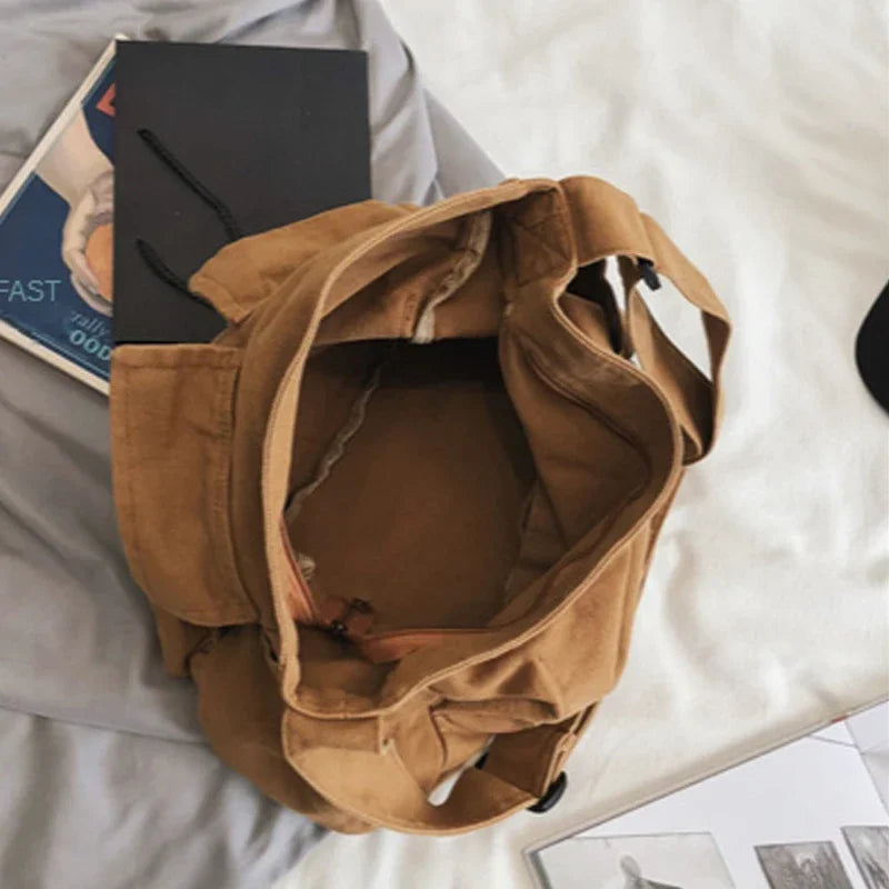 Spacious Canvas Shoulder Tote