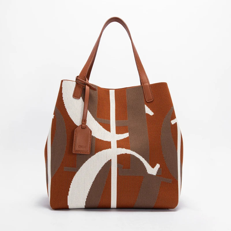 Cotton Bucket Shoulder Handbag