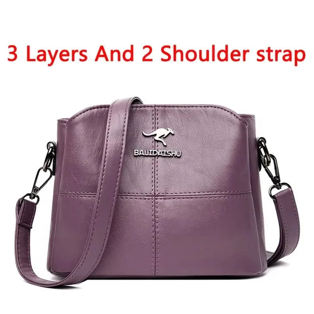 Sequined Leather Shoulder Tote