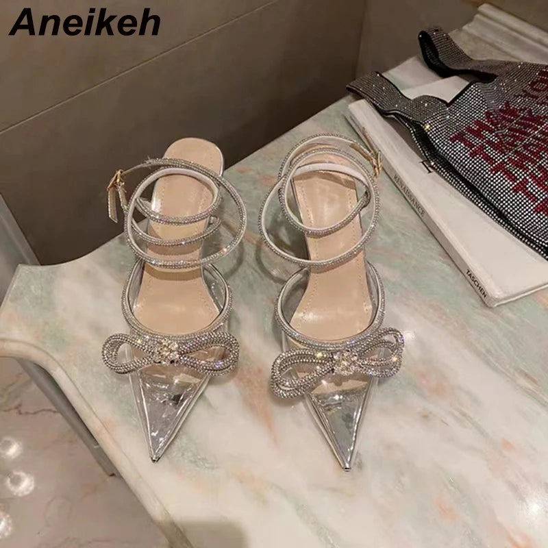 Crystal Butterfly Knot Heels