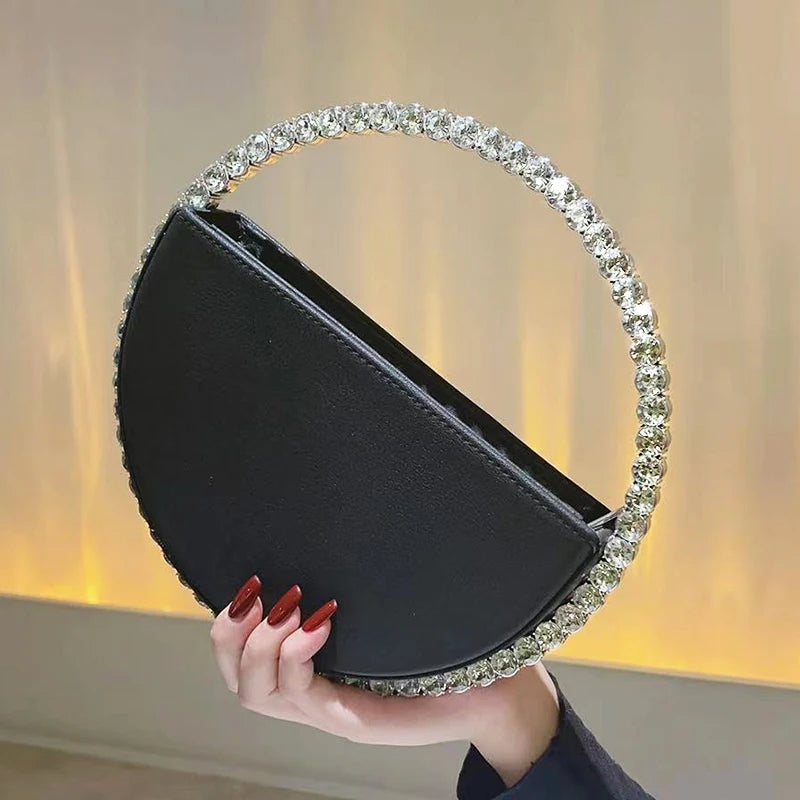 Circular Patent Leather Handbag