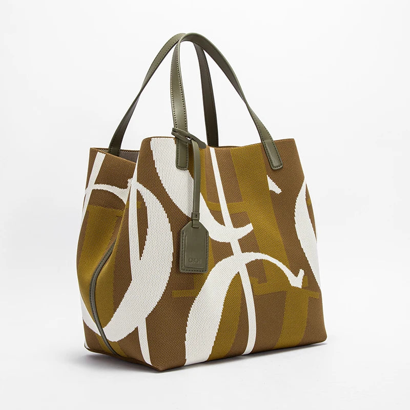 Cotton Bucket Shoulder Handbag