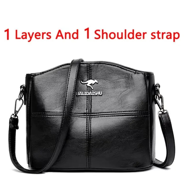 Sequined Leather Shoulder Tote
