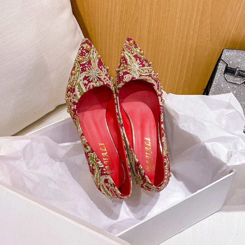 Bling Pointed Autumn Heel Pumps