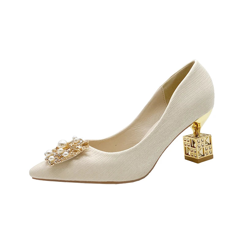 Bling Pointed Autumn Heel Pumps
