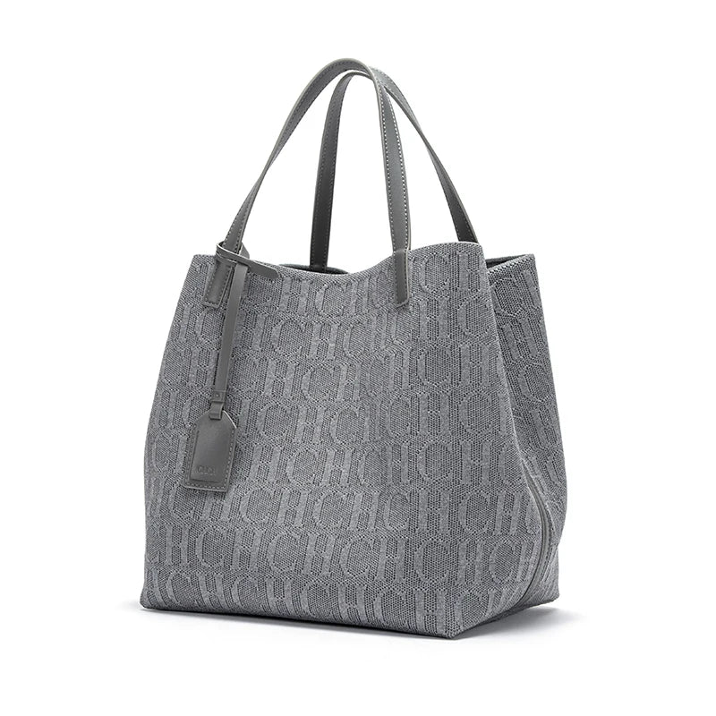 Cotton Bucket Shoulder Handbag
