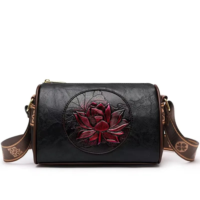 Sequined Leather Shoulder Tote