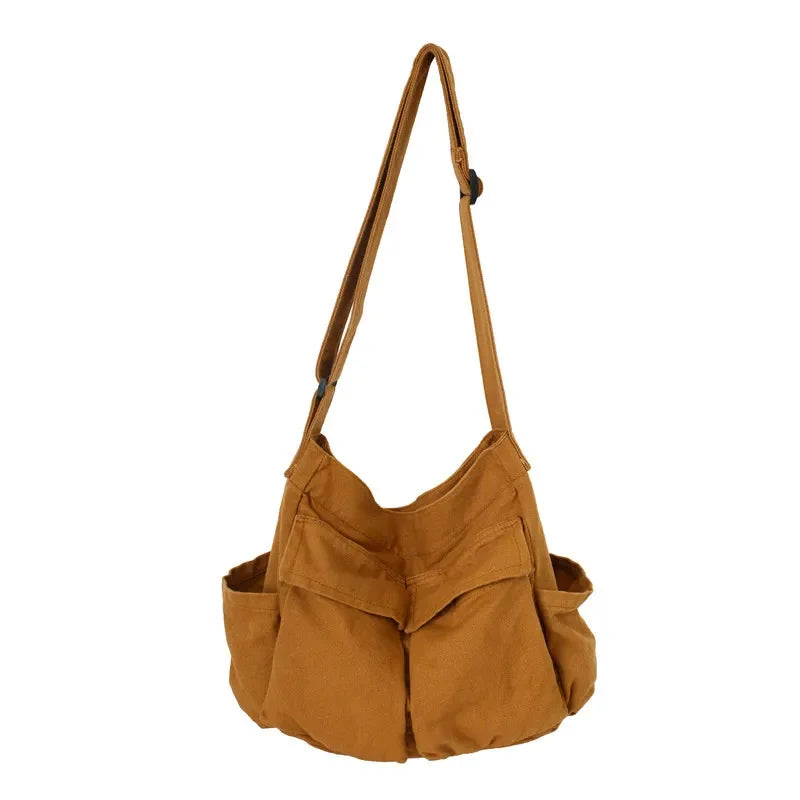 Spacious Canvas Shoulder Tote