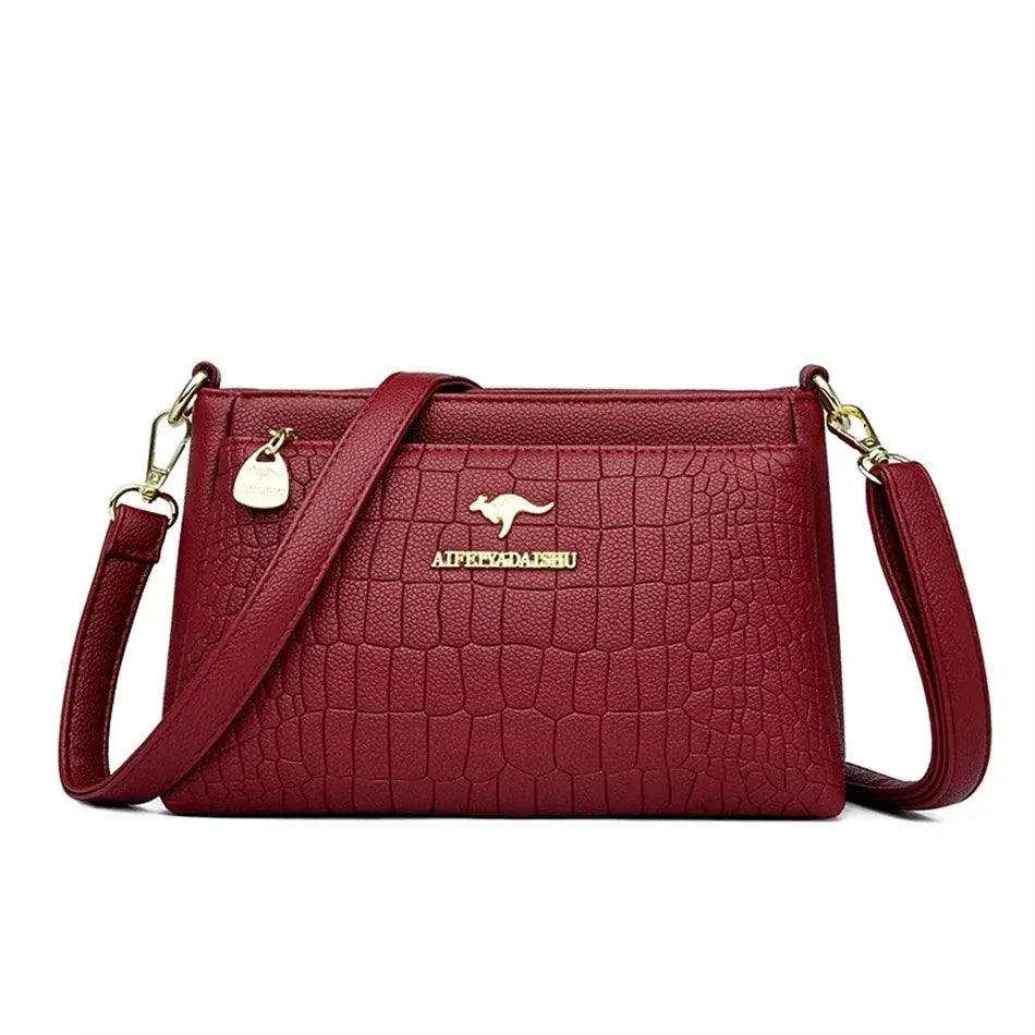 Sequined Leather Shoulder Tote