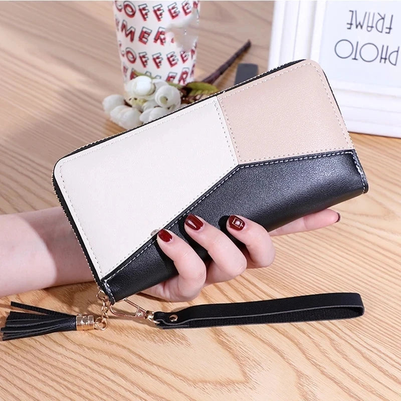 Fur Patchwork Structured Satchel Bag